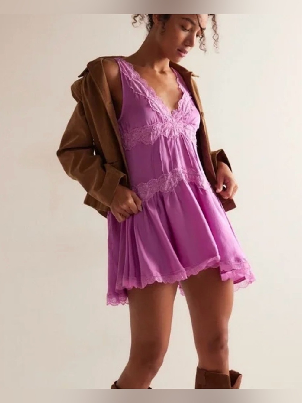 NWT FREE PEOPLE IN THIS GROIVE MINI SLIP - Picture 2 of 3